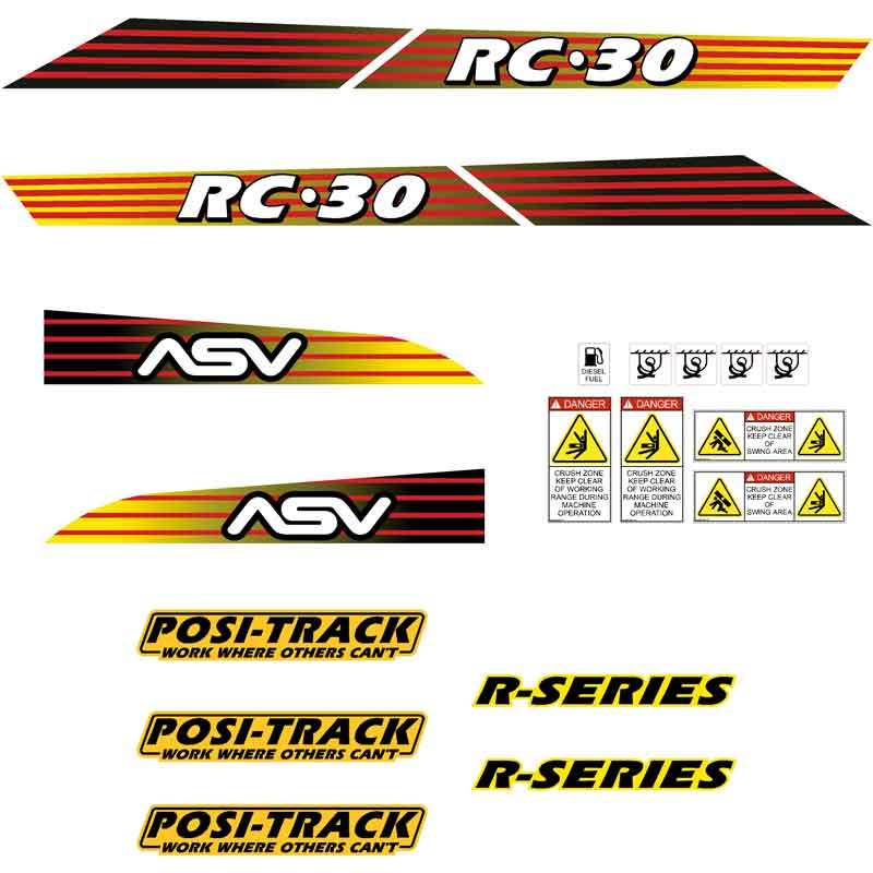 ASV RC30 Decal Kit