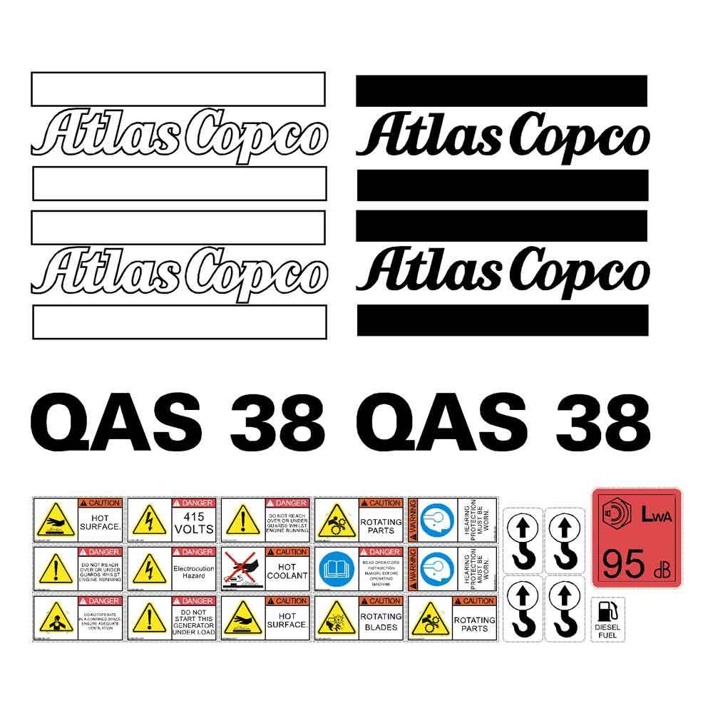 Atlas Copco QAS38 Decal Kit Atlas Copco QAS38 Decal Kit