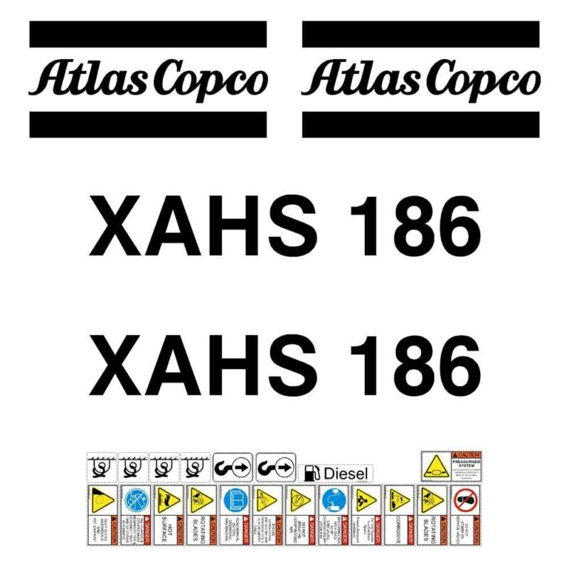 Atlas Copco XAHS186 Decal Kit