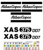 Atlas Copco XAS375 DD7 Decal Kit
