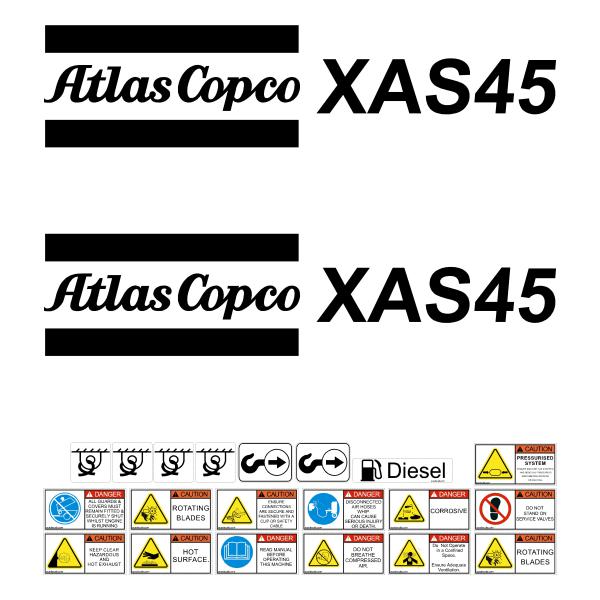 Atlas Copco XAS45 Decal Kit