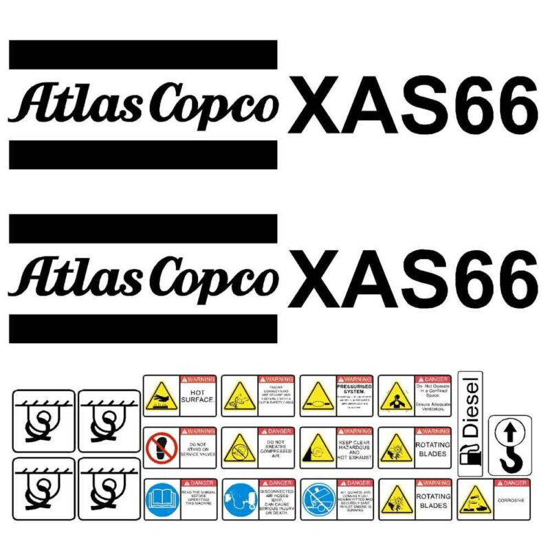 Atlas Copco XAS66 Decal Kit