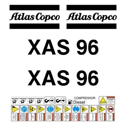 Atlas Copco XAS96 Decal Kit