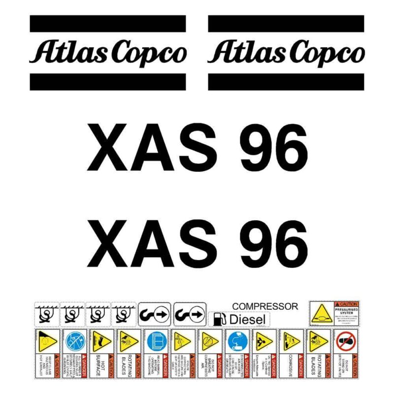 Atlas Copco XAS96 Decal Kit
