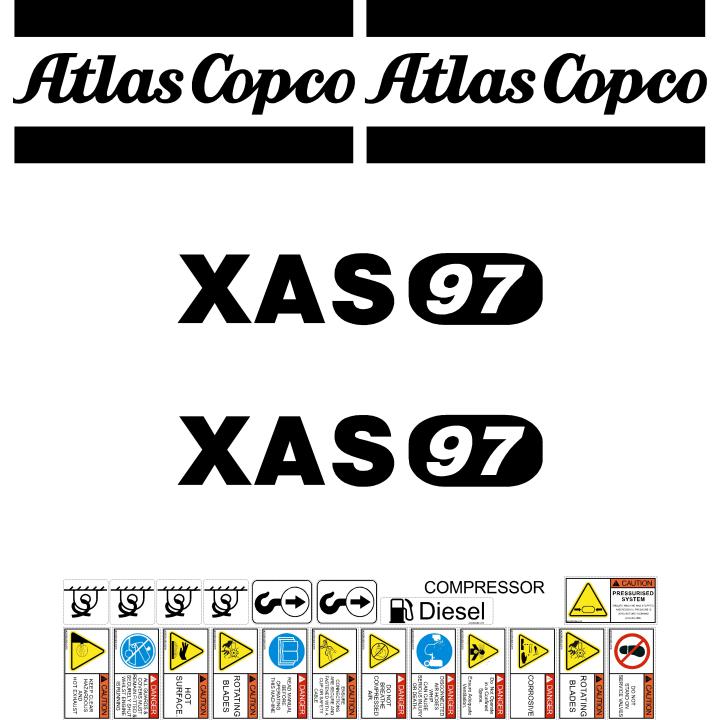 Atlas Copco XAS97 Decal Kit