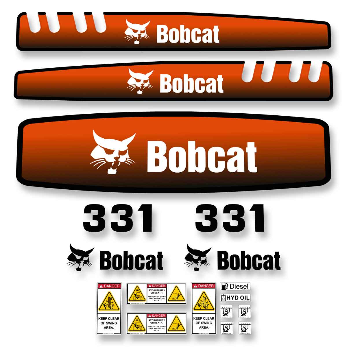 bobcat 331 Decal Kit bobcat 331 Decal Kit
