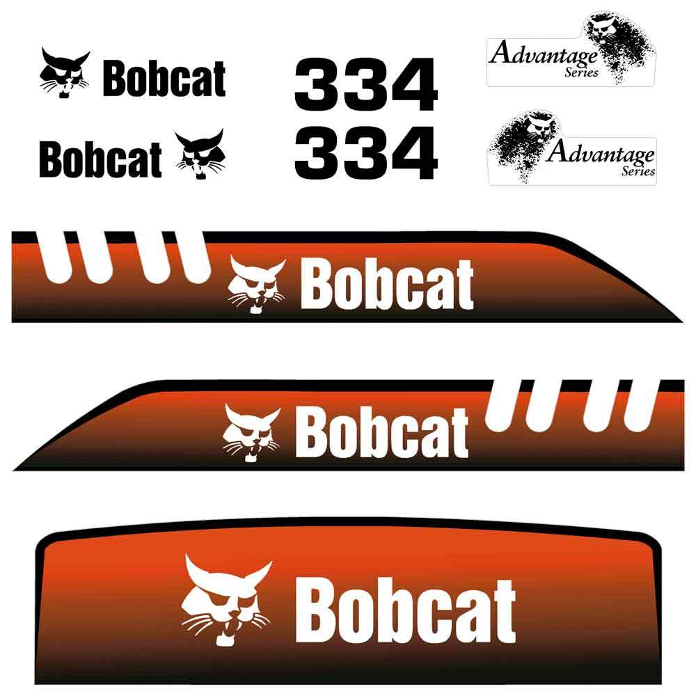 Bobcat 334 Decal Kit - Mini Excavator- Old Model Advantage Bobcat 334 Decal Kit - Mini Excavator- Old Model Advantage