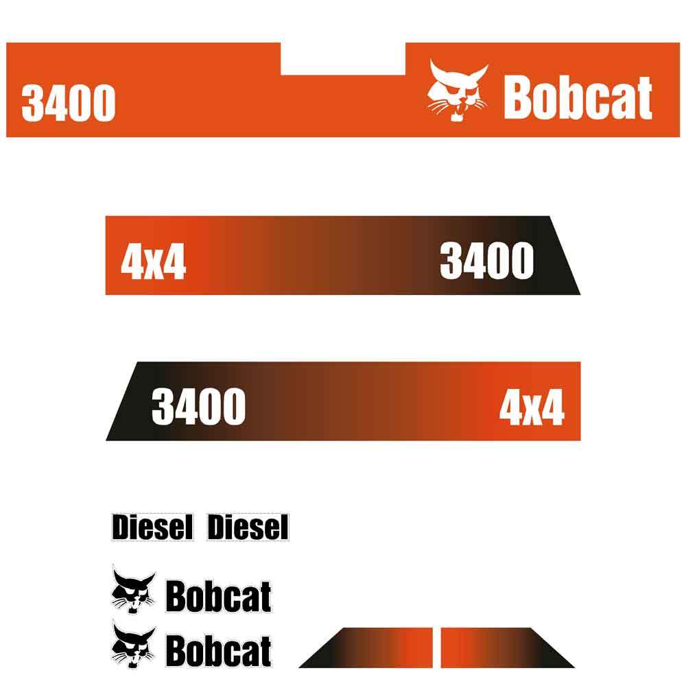 Bobcat 3400 Decal Kit Bobcat 3400 Decal Kit