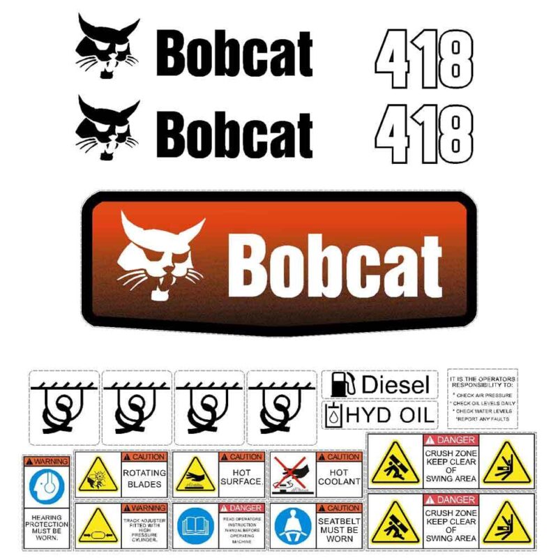 Bobcat 418 Decal Kit