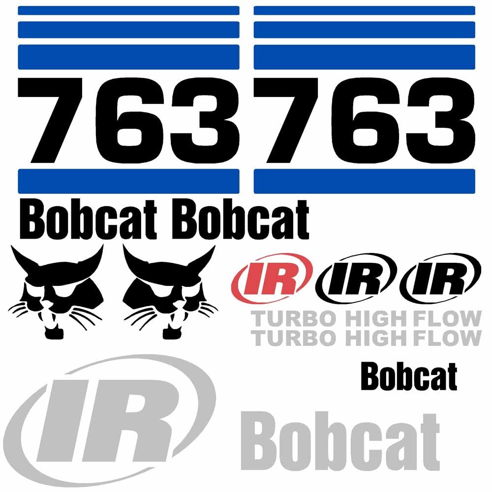 Bobcat 763 Decal Kit - Skid Steer (2) Bobcat 763 Decal Kit - Skid Steer (2)