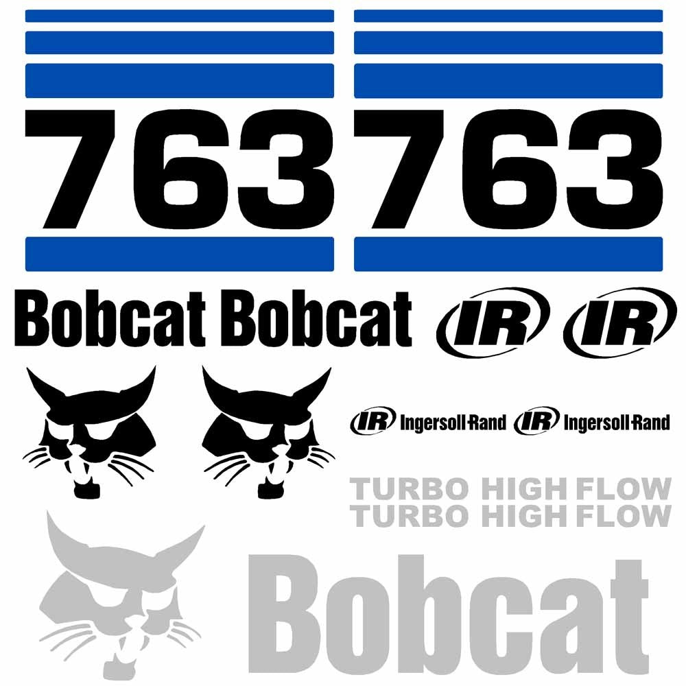 Bobcat 763 Decal Kit - Skid Steer (3) Bobcat 763 Decal Kit - Skid Steer (3)