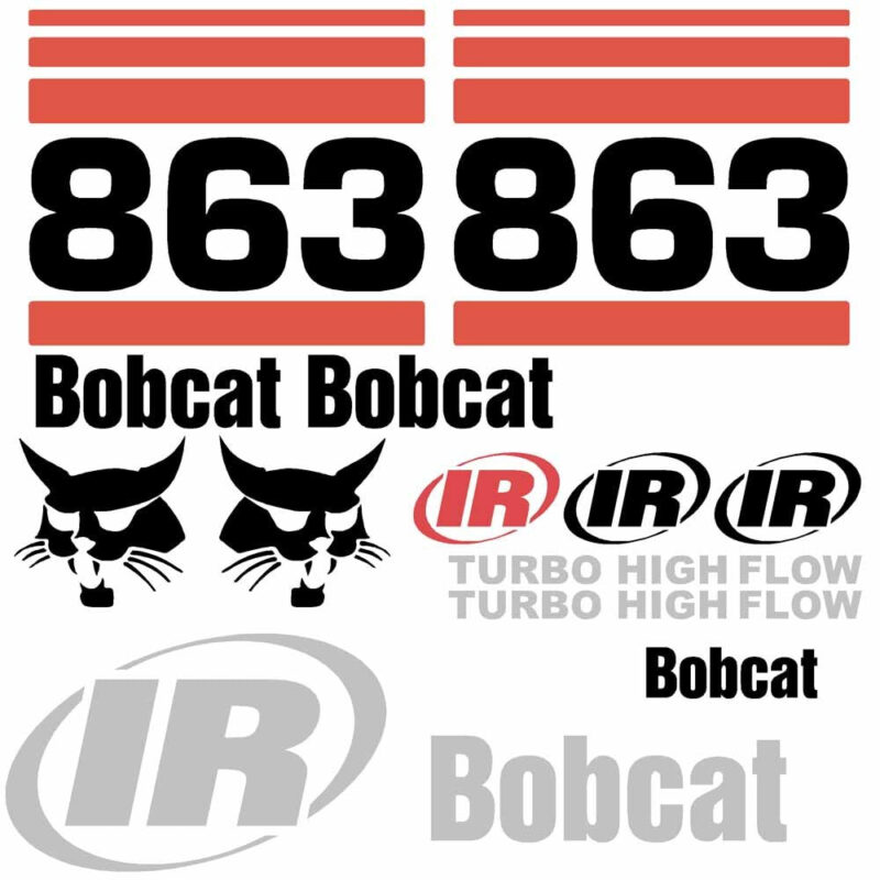 Bobcat 863 G Decal Kit - Skid Steer -IR Ingersoll Rand