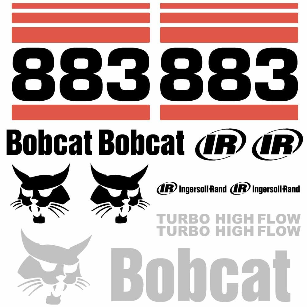 Bobcat 883 Decal Kit - Skid Steer 3 Bobcat 883 Decal Kit - Skid Steer 3