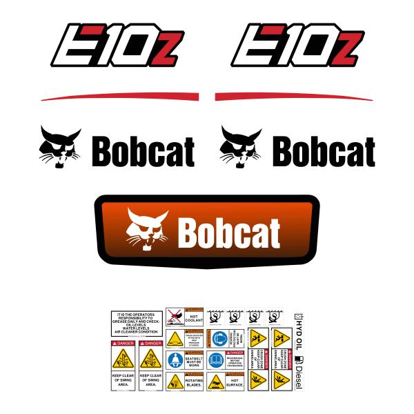 Bobcat E10Z Decal Kit Bobcat E10Z Decal Kit