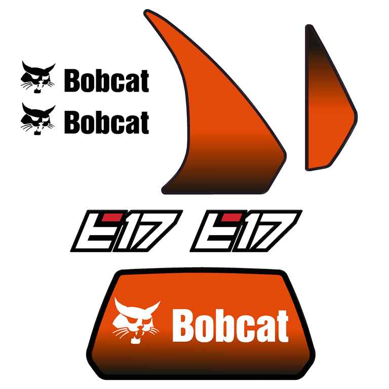 Bobcat E17 Decal Kit Bobcat E17 Decal Kit