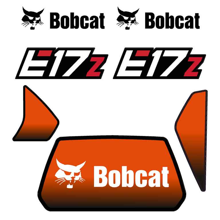 Bobcat E17Z Decal Kit Bobcat E17Z Decal Kit