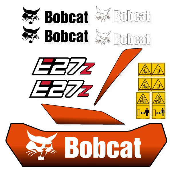 Bobcat E27Z Decal Kit Bobcat E27Z Decal Kit