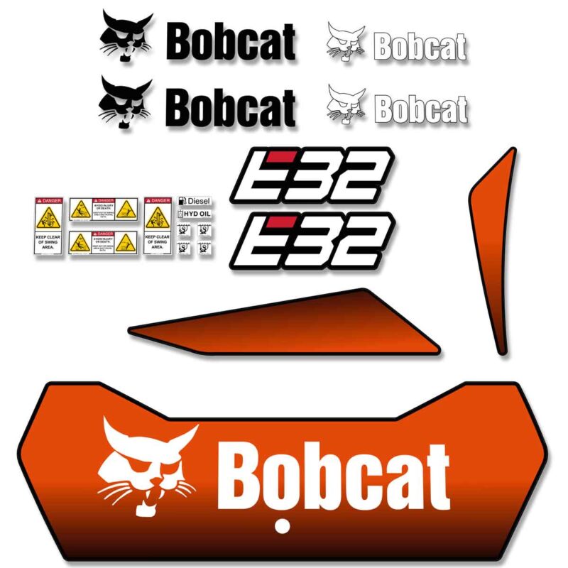 Bobcat E32 Decal Kit - 2017 UP