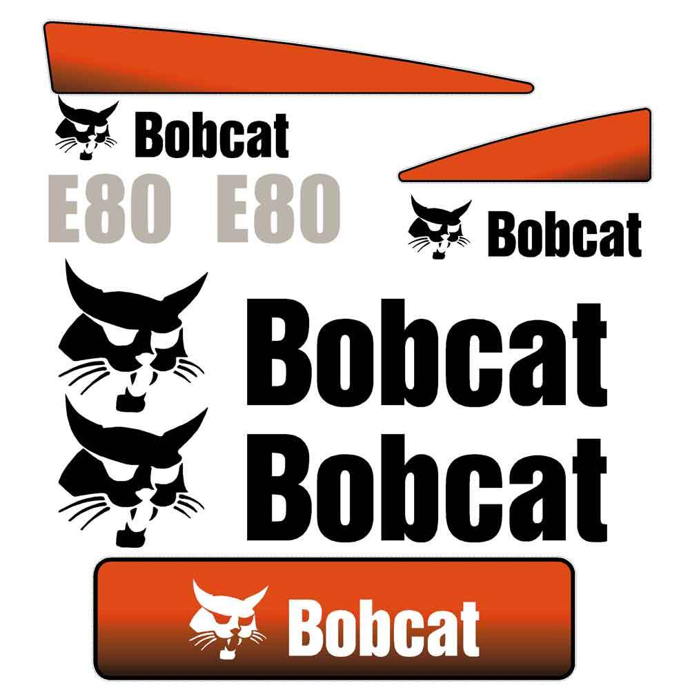 Bobcat E80 Decal Kit Bobcat E80 Decal Kit