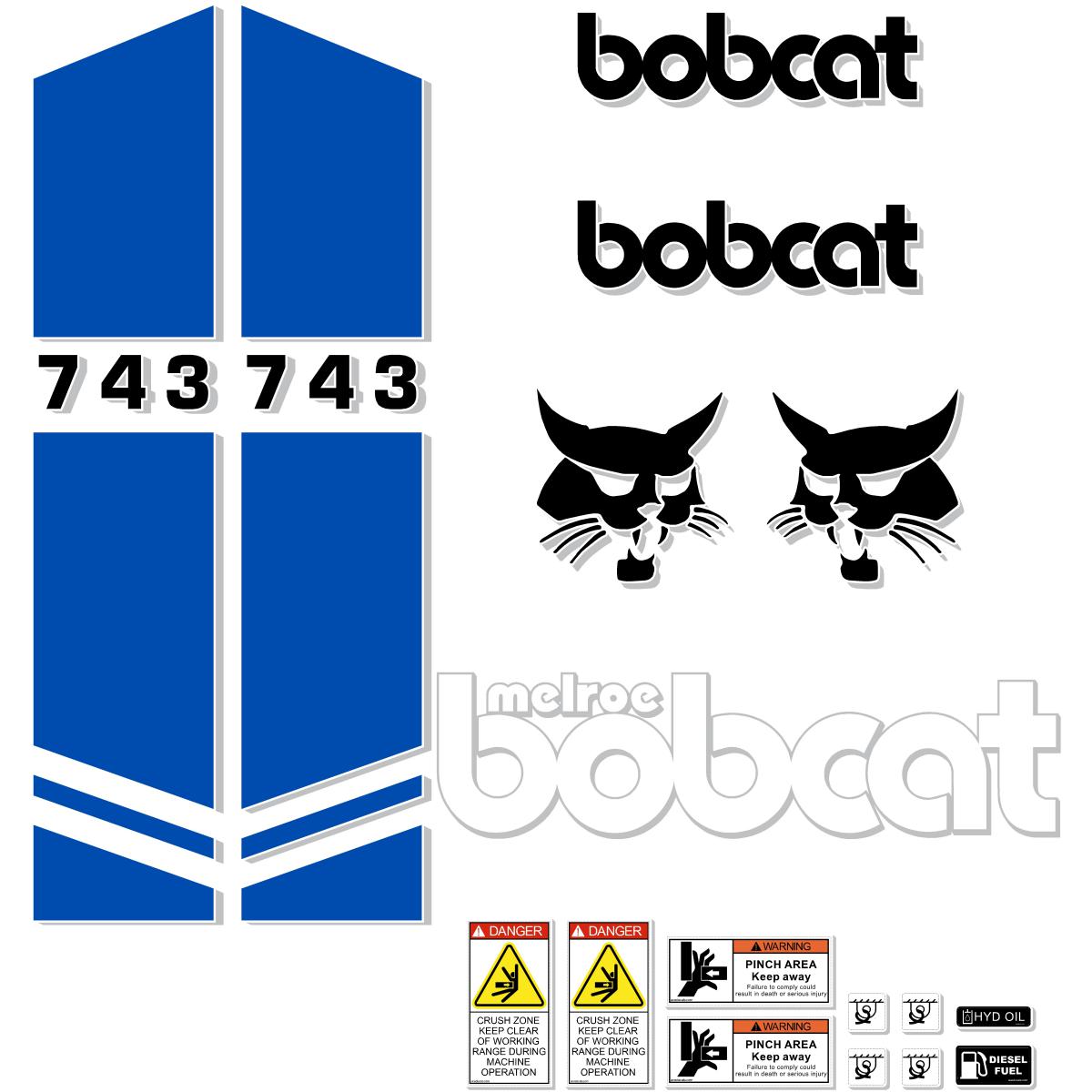 Bobcat Melroe 743 Decal Kit Bobcat Melroe 743 Decal Kit