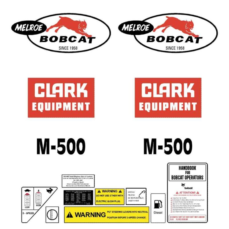Bobcat Melroe M500 Decal Kit