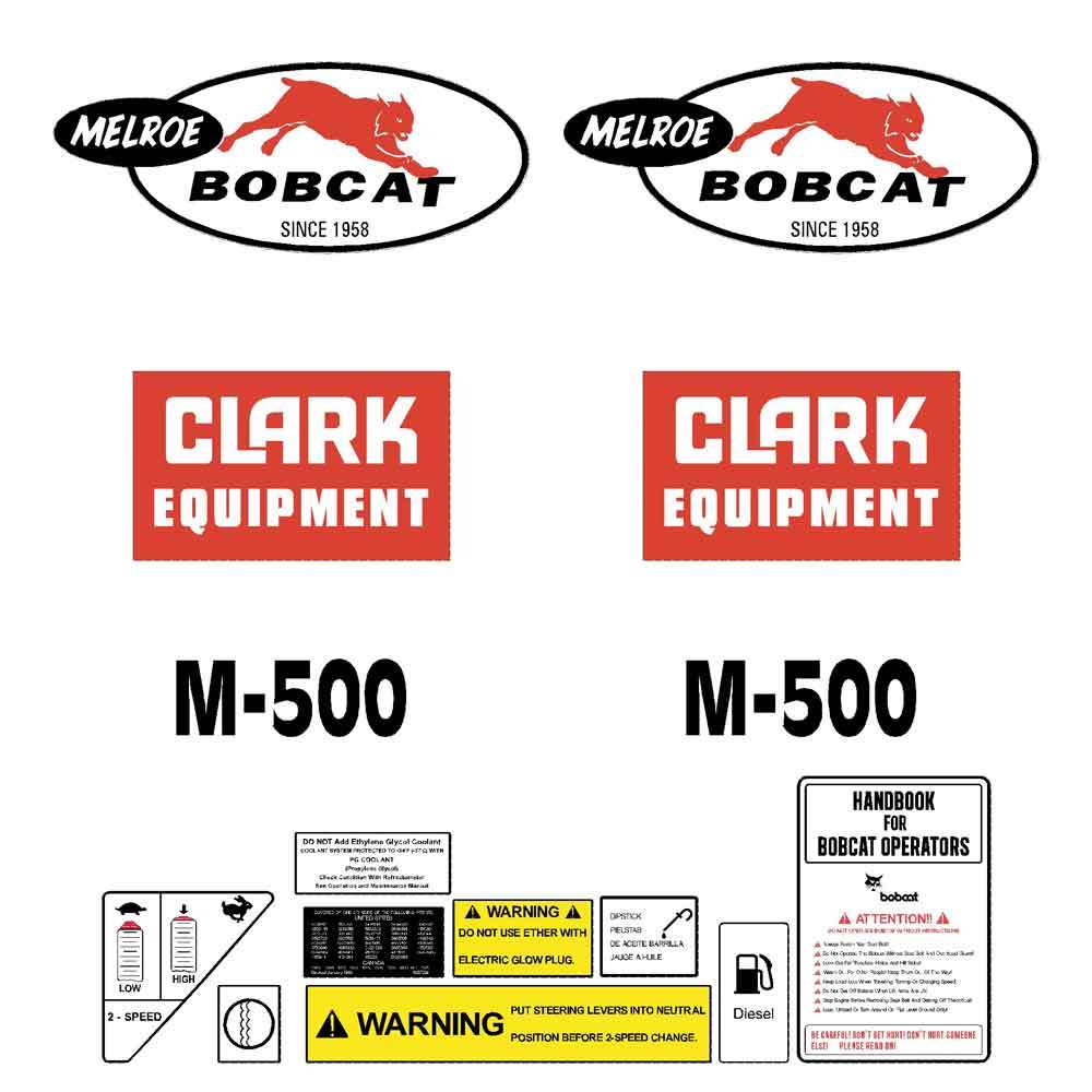 Bobcat Melroe M500 Decal Kit Bobcat Melroe M500 Decal Kit