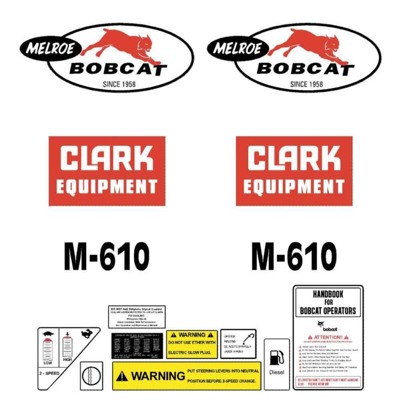 Bobcat Melroe M610 Decal Kit