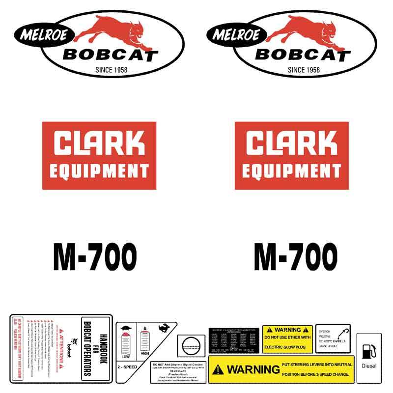 Bobcat Melroe M700 Decal Kit Bobcat Melroe M700 Decal Kit