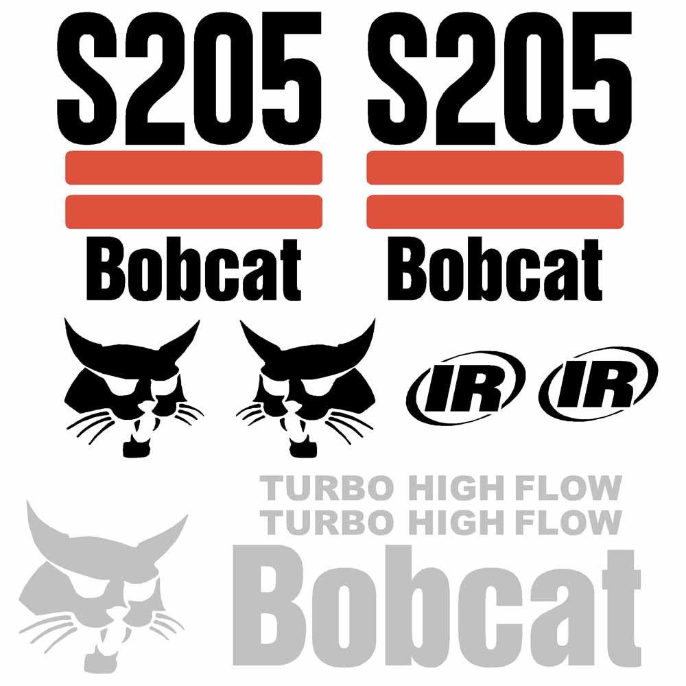 Bobcat S205 Decal Kit - Skid Steer (2003up) Bobcat S205 Decal Kit - Skid Steer (2003up)