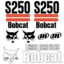 Bobcat S250 Decal Kit - Skid Steer (2003up)