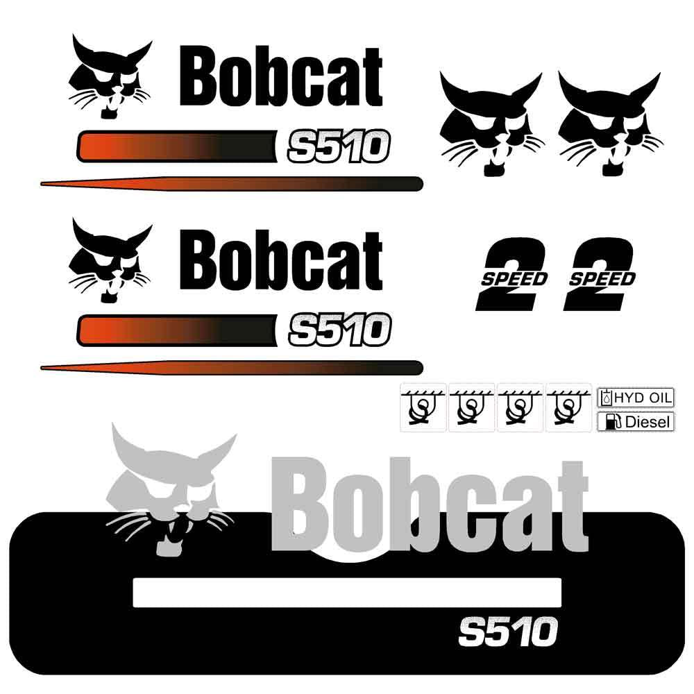 Bobcat S510 Decal Kit Bobcat S510 Decal Kit