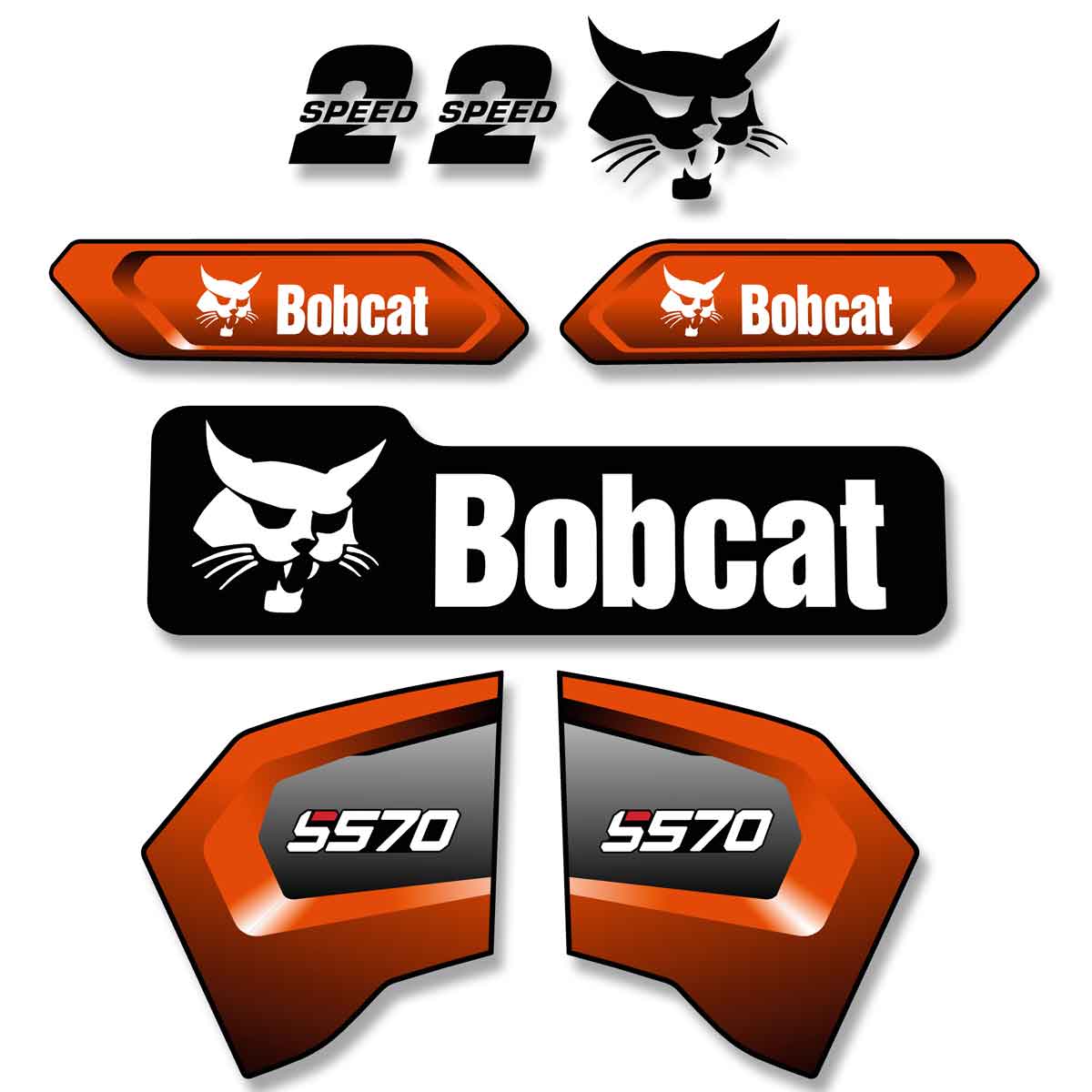 Bobcat S570 Decal Kit - Later Style Bobcat S570 Decal Kit - Later Style