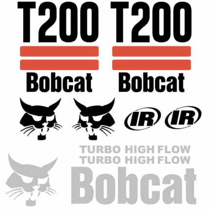 Bobcat T200 Decal Kit - Skid Steer Tracked (2 Stripe)