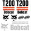 Bobcat T200 Decal Kit - Skid Steer Tracked (2 Stripe)