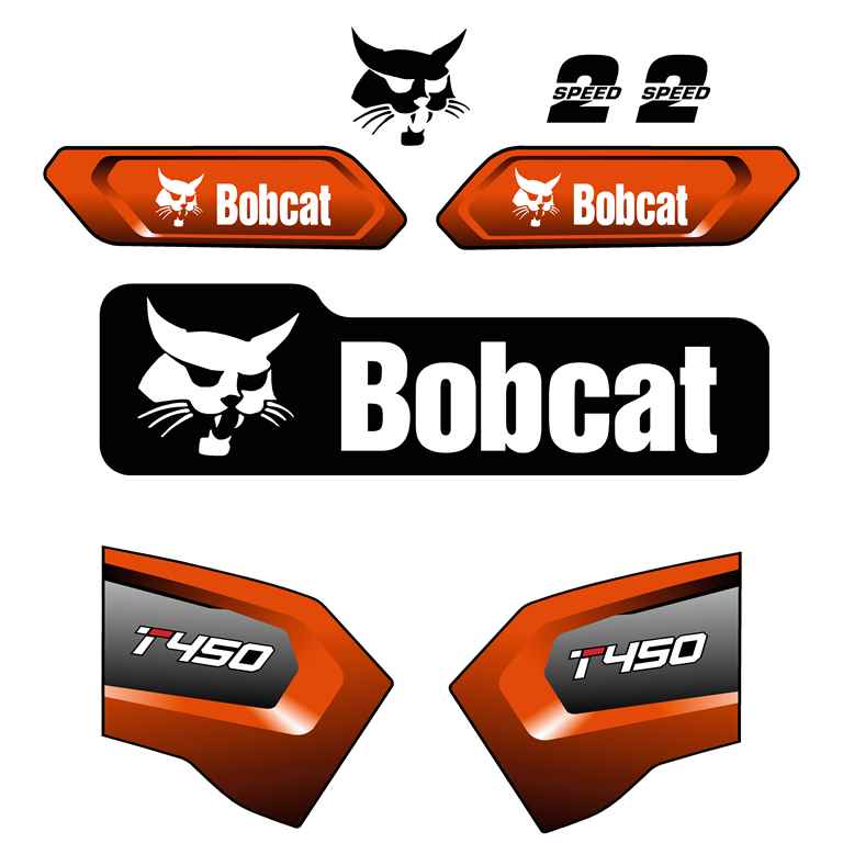 Bobcat T450 Decal Kit Latest Style Bobcat T450 Decal Kit Latest Style
