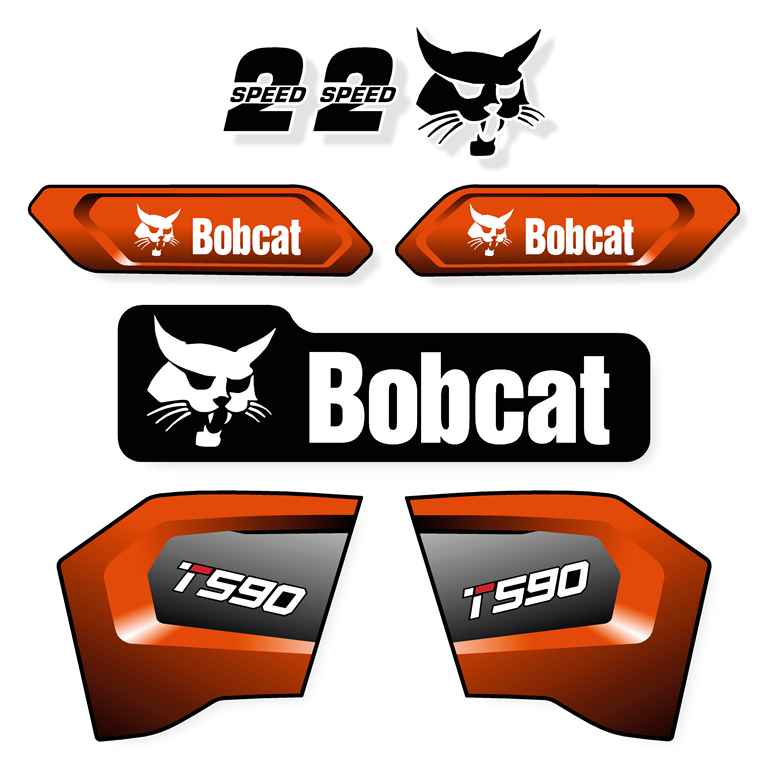 Bobcat T590 Decal Kit Later Style Bobcat T590 Decal Kit Later Style