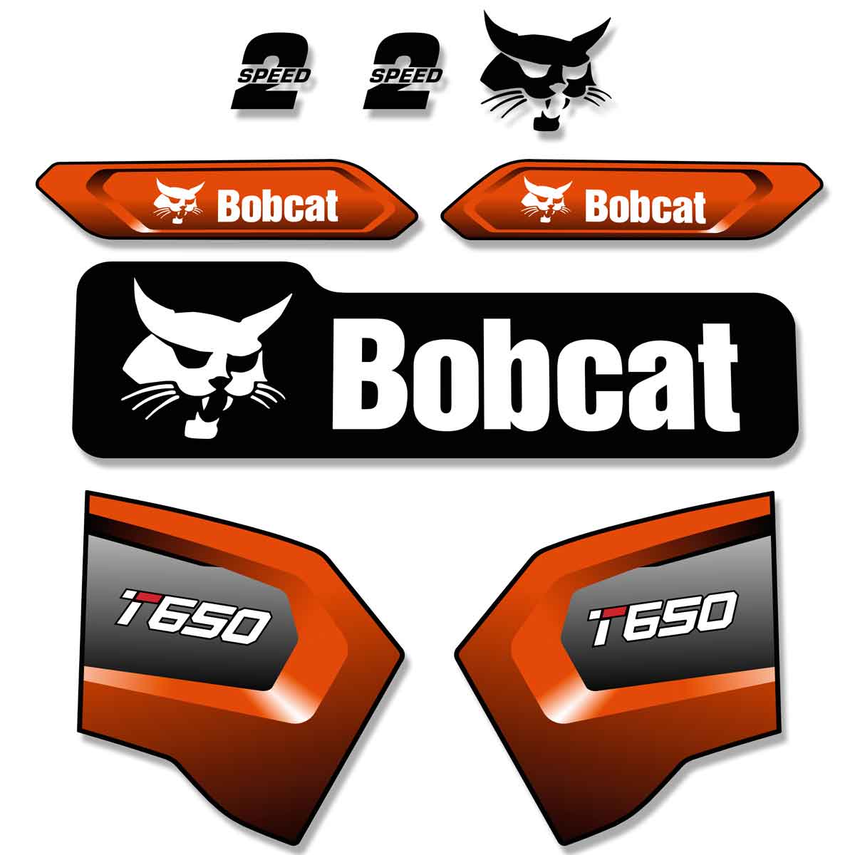 Bobcat T650 Decal Kit - Later Style Bobcat T650 Decal Kit - Later Style