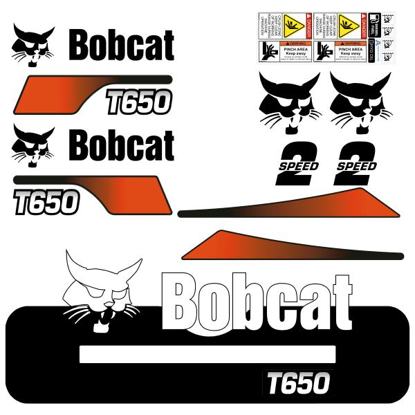 Bobcat T650 V2 Decal Kit Bobcat T650 V2 Decal Kit