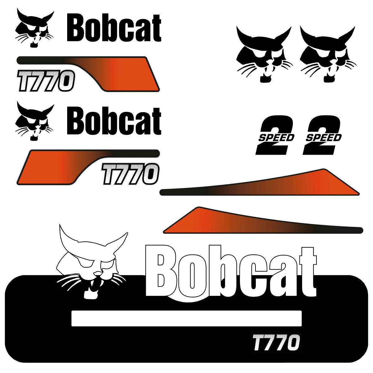 Bobcat T770 V2 Decal Kit Bobcat T770 V2 Decal Kit