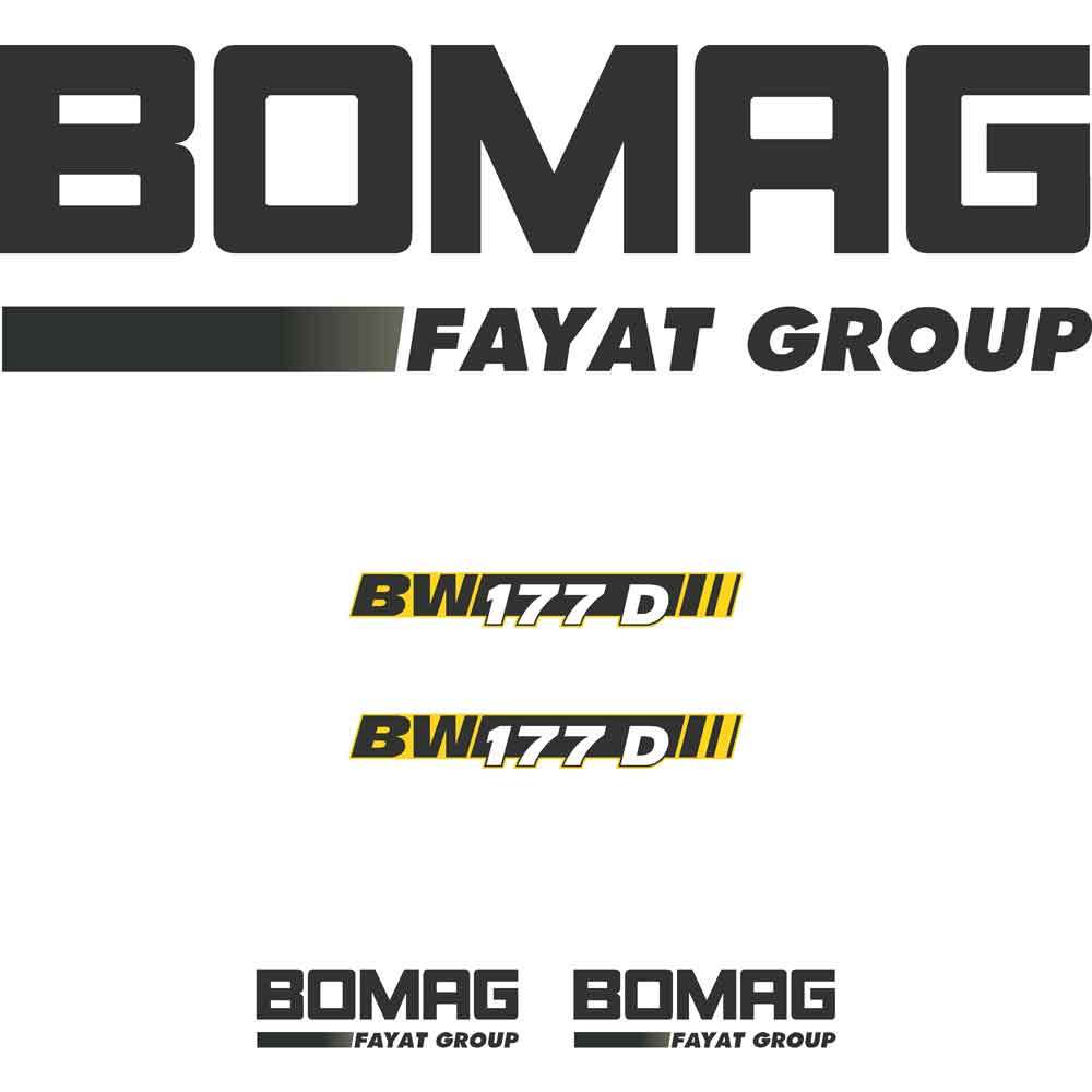 Bomag 177D-4 Decal Kit Bomag 177D-4 Decal Kit