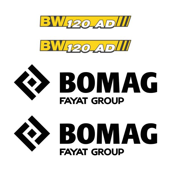 Bomag BW 120AD-5 Decal Kit Bomag BW 120AD-5 Decal Kit