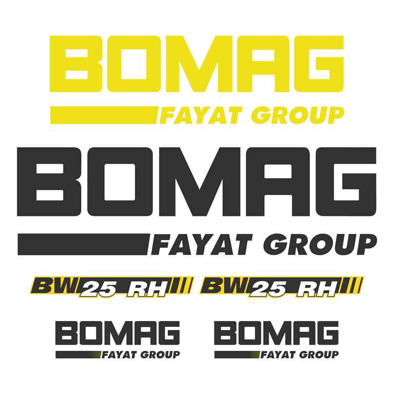 Bomag BW 25RH Decal Kit Bomag BW 25RH Decal Kit