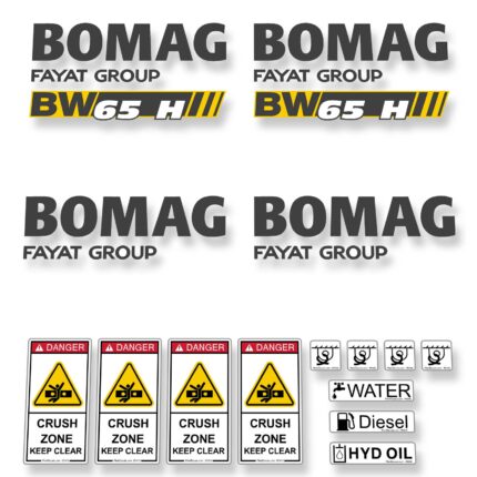 Bomag BW65H Decal Kit