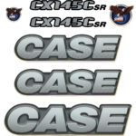 Case CX145C SR Decal Kit Metallic Style