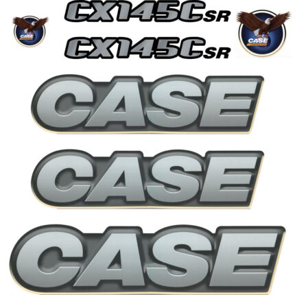 Case CX145C SR Decal Kit Metallic Style