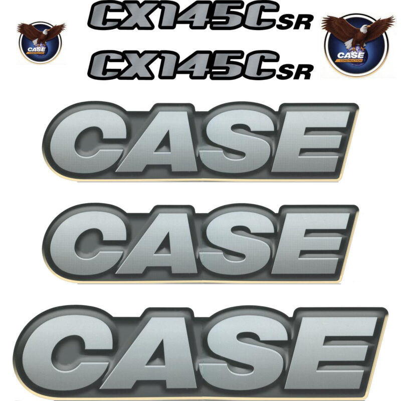 Case CX145C SR Decal Kit Metallic Style