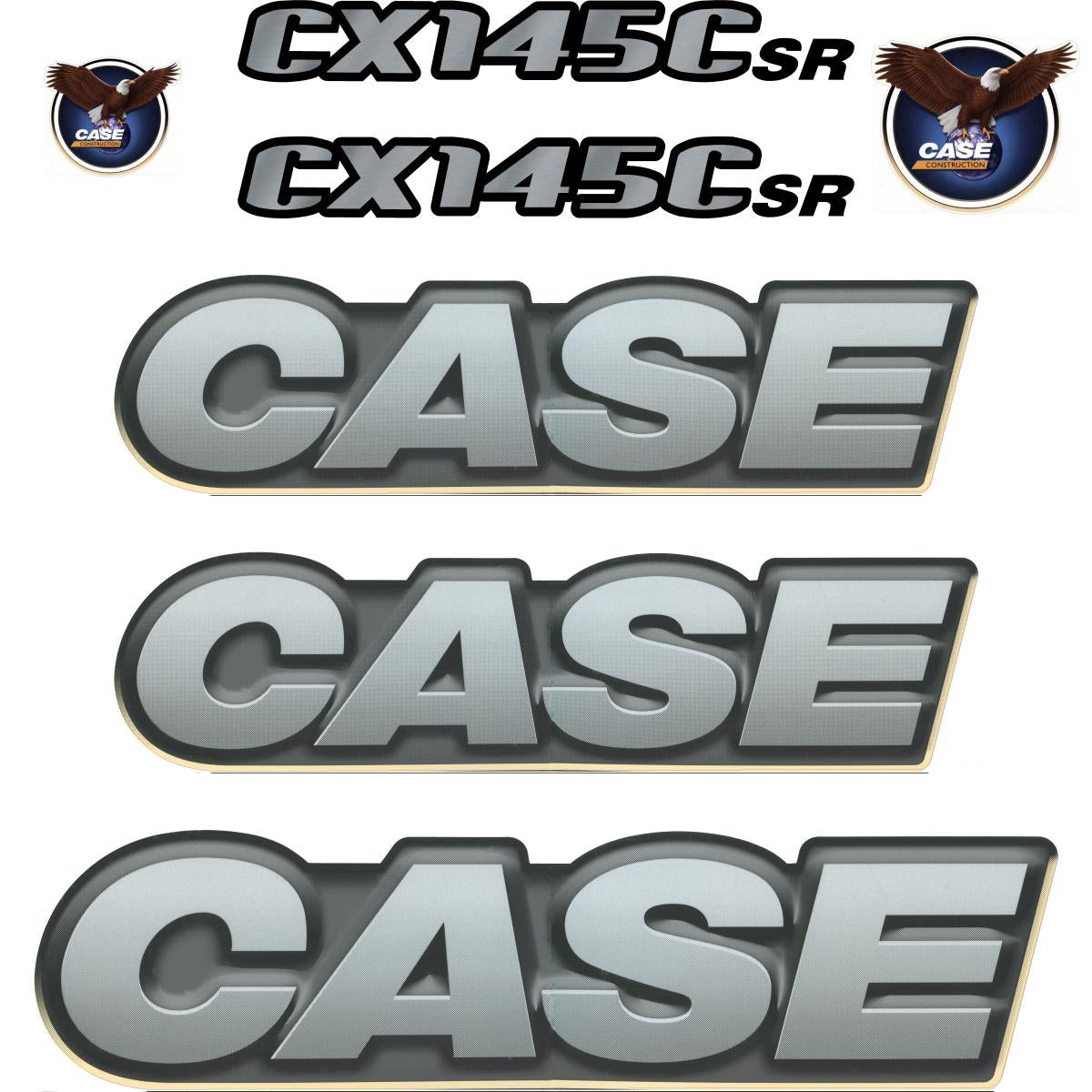 Case CX145C SR Decal Kit Metallic Style Case CX145C SR Decal Kit Metallic Style