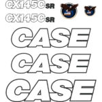 Case CX145C SR Decals Kit