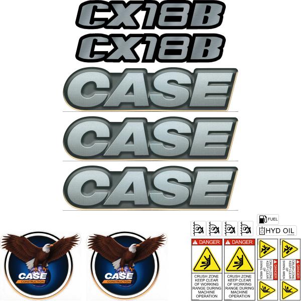 Case CX18B Decal Kit Case CX18B Decal Kit