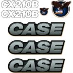 Case CX210B Decal Kit Metallic Style